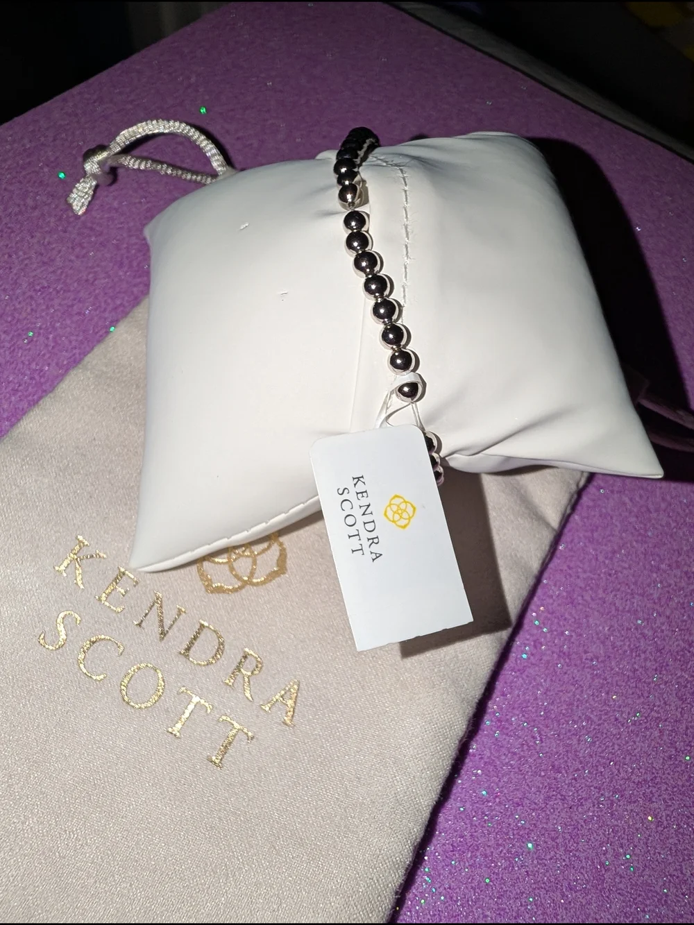 Kendra Scott Pink Drusy Beaded Bracelet